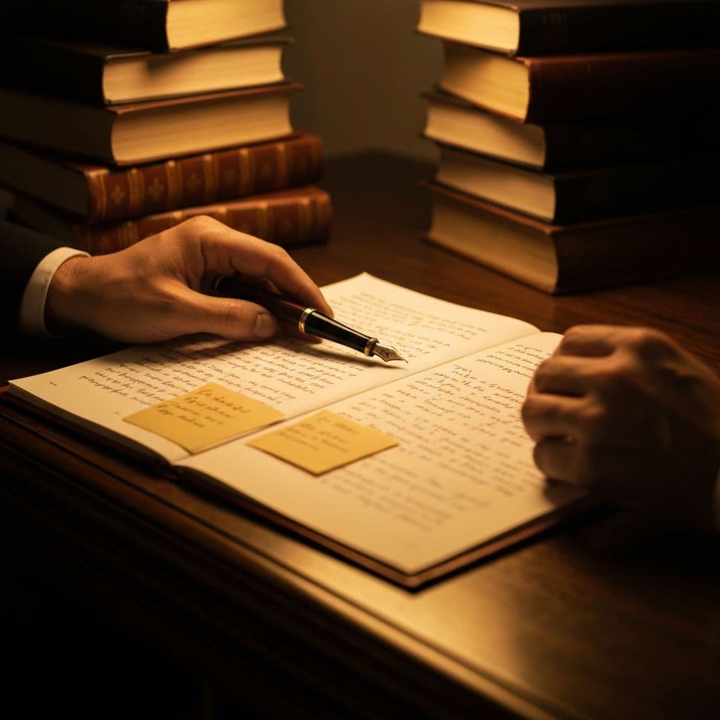 Editor reviewing a manuscript
